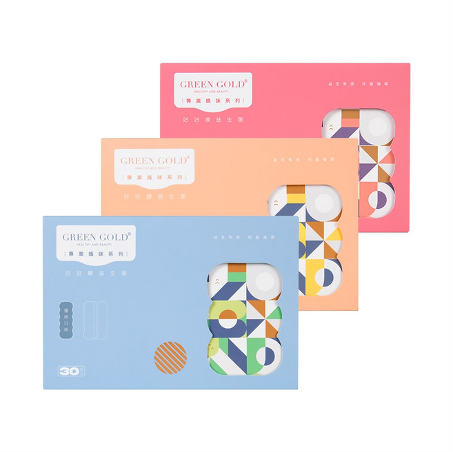 GREEN GOLD 好好顧好好餵好好摸益生菌 專業媽咪系列 30包/盒, 1個, 好好顧(優格口味)-單盒