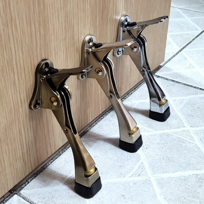 국산 현관문 고정 원터치 말발굽, 엔틱골드, 1개