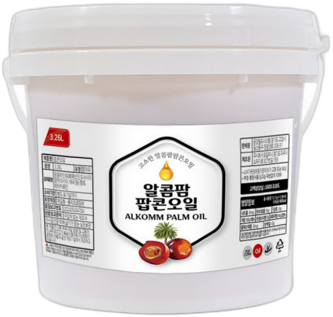 알콤팜 팝콘오일 버터향오일, 1개, 3.26L