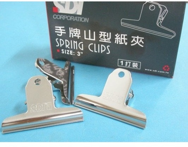 SDI 手牌 山型小夾 3吋 7.6cm, 小的, 12個, 1套