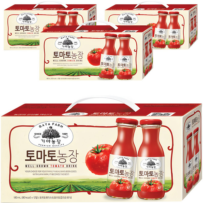 가야농장 토마토농장, 180ml, 48개