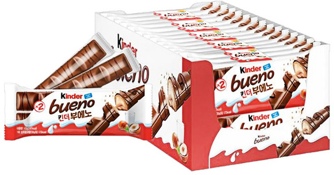 킨더 부에노 T2 초콜릿, 43g, 30개