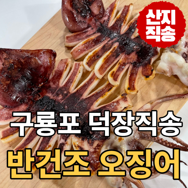 [덕장직송] 구룡포 반건조오징어 피데기 5미, 1개, 소(350g내외)