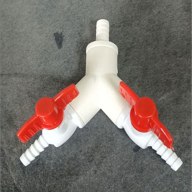 플라스틱 튜브 호스 3-way Y자 볼밸브 ball valve [커넥터 피팅 연결관], 1개