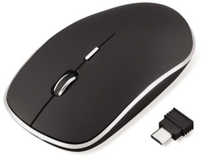 엑토 라인 타입C 무선마우스 MSC-194, MOUSE, 블랙