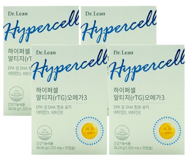 닥터린 송중기 하이퍼셀 알티지 rTG 오메가3 30캡슐 4개월, 4개, 30정