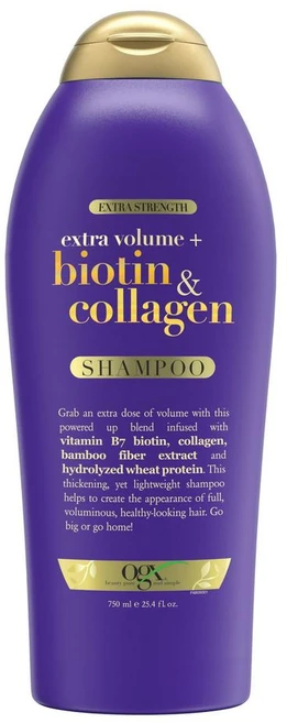 오지엑스 볼류마이징 비오틴 & 콜라겐 샴푸 포 파인 헤어 OGX Volumizing Biotin & Collagen Shampoo for Fine Hair, 1개, 750ml - 쿠팡