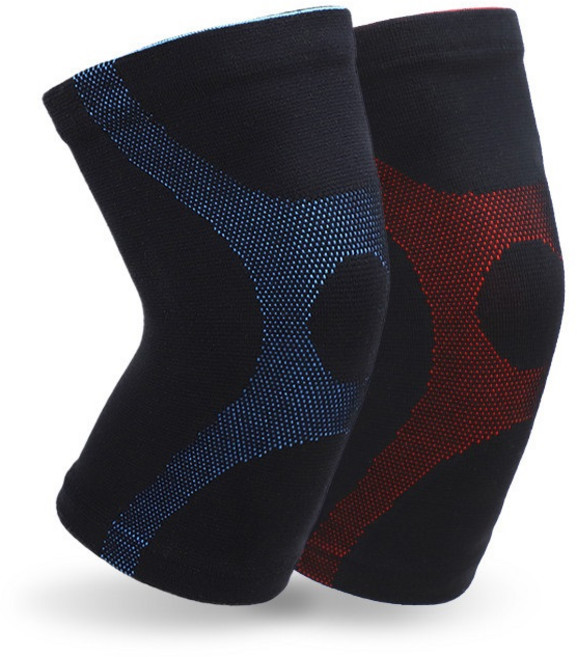 웰럽 프리미엄 헬스 등산 농구 편한 무릎보호대 WL-1020 (1세트), 레드, 2개