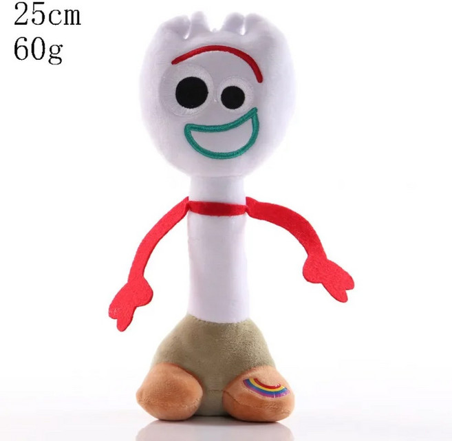 디즈니 포키 소프트 플러시 토이 스토리 15/25cm 픽사 카와이 Plushie 인형 어린이 장난감 키 체인 배낭 애니메이션 생일 선물, 25cm, 1개