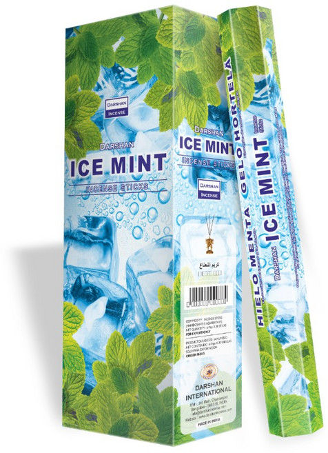 다르샨 인센스스틱 6팩 세트 120개입, 아이스민트