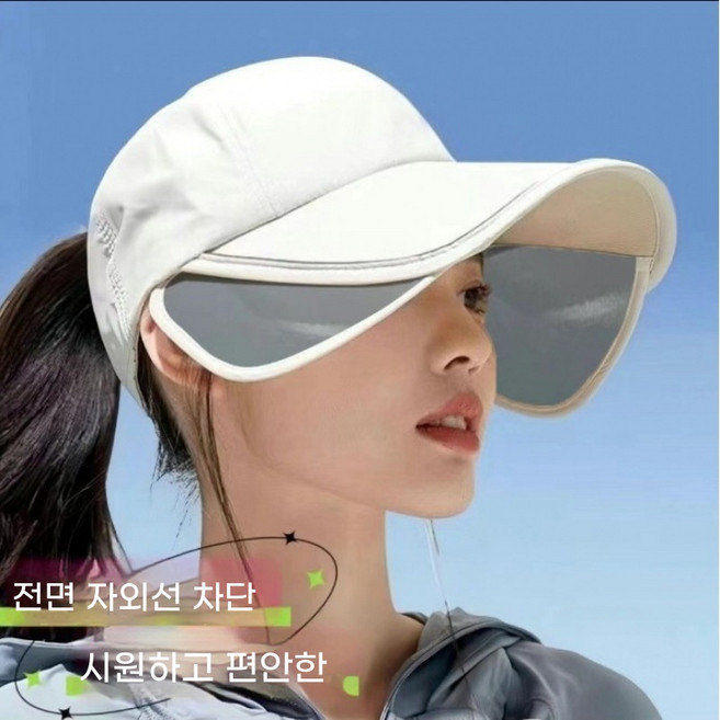 골프 캡 모자 오픈탑 챙모자 여성 야외 활동 모자 운동용 캐주얼 모자, 1개, 화이트