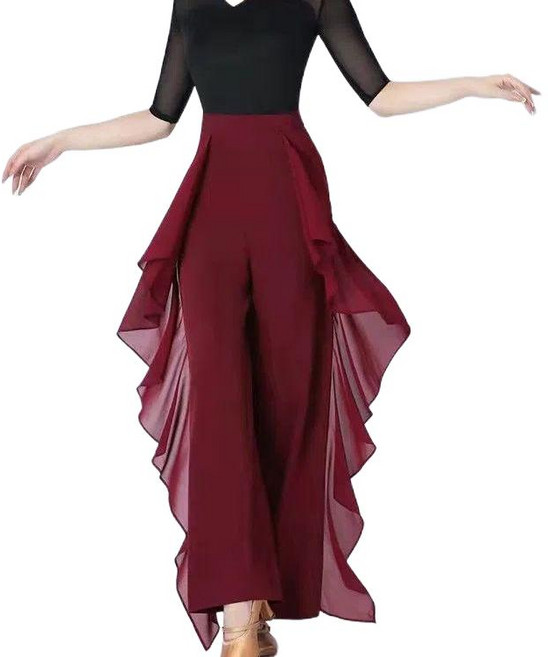 티류으스 여성 예쁜 여성스러운 캐주얼 패션 댄스복 바지 라인댄스복 LX043028