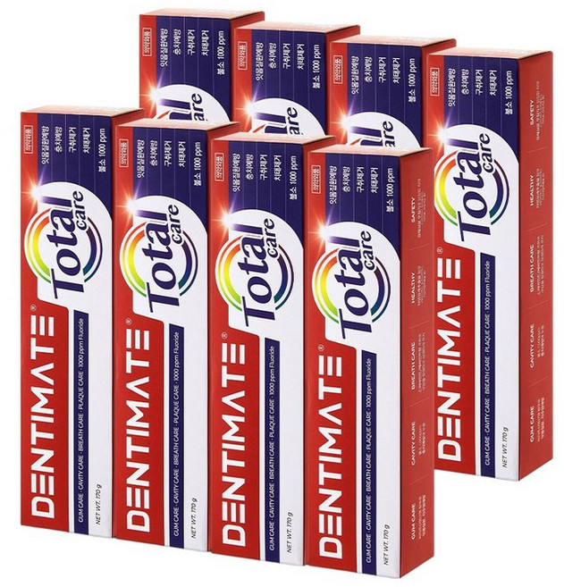 크리오 덴티메이트 토탈케어 치약 170g 8입, 1개