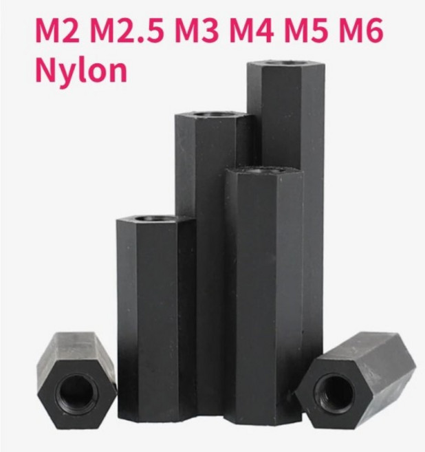 M2 M2.5 M3 M4 M5 M6 검정색 나일론 육각형 암 스탠드오프 플라스틱 마운트 육각형 나사 PCB 마더보드 스페, 03 M3, 01 30mm 20pcs, 1개