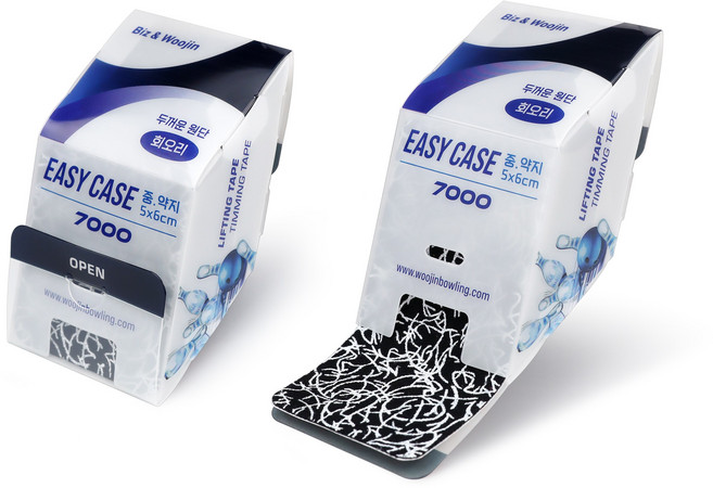 이지케이스 중약지(검정)(5cm x 6cm) 리프팅 볼링테이프 볼링용품 프리컷, 검정, 1개