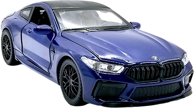 BMW M8 고성능 쿠페 스포츠카 1:32 다이캐스트, 블루, 1개