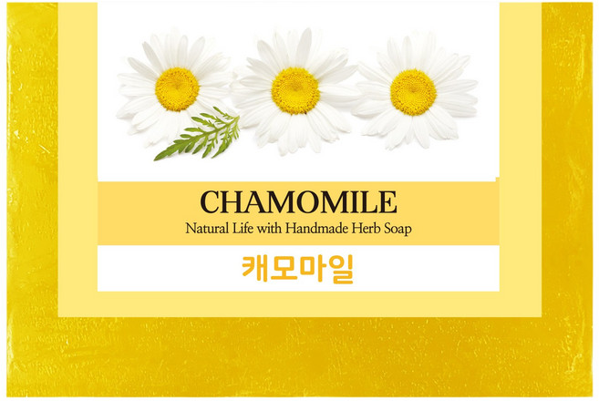 프로방스 내추럴 허브비누 캐모마일 꽃향, 100g, 4개