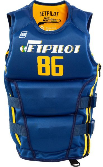 Jetpilot 제트파일럿 제트스키 구명조끼 S.Bonifay Baller 네오프렌 PFD, Navy, Small