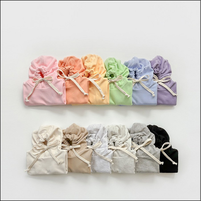 소다무지후드 키즈 주니어 초등학생 유아동 가을 무지 기본 후드 티셔츠