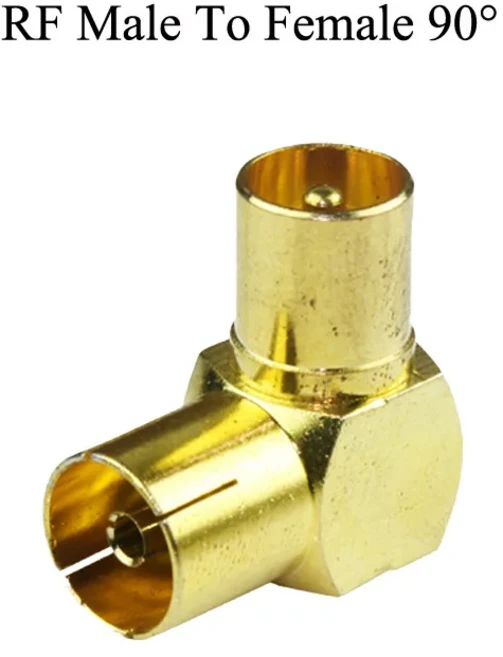 호환 케이블 TV 안테나 확장을위한 3pcs 골드 도금 F 형 남성 커넥터 어댑터, 04 RF M To F 90degree