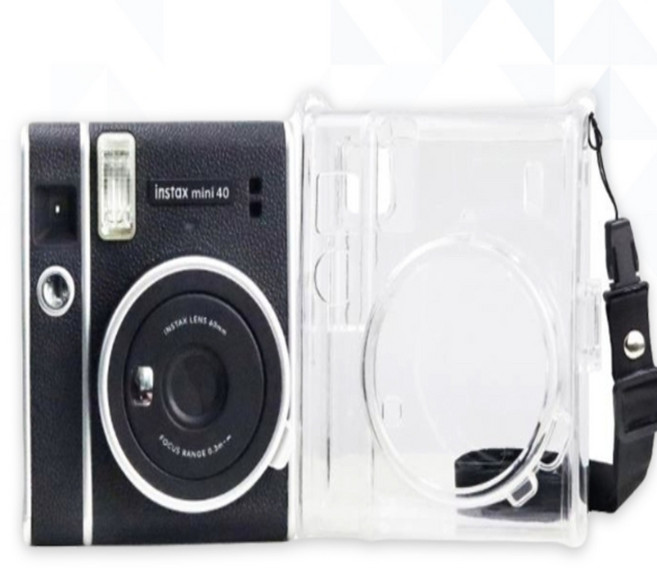 인스탁스 미니40 투명 케이스 스트랩가방 출사용, 1개