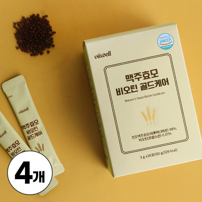 건조 맥주효모 비오틴 맥주효모환, 4개, 90g