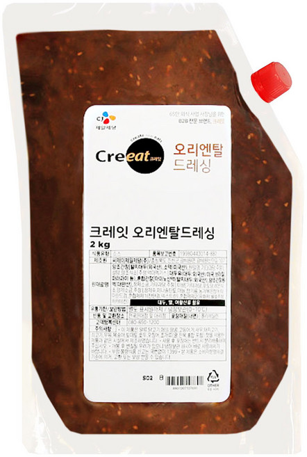 CJ 제일제당 크레잇 오리엔탈드레싱 2kg, 1개