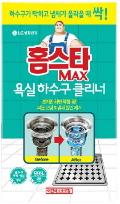 홈스타 맥스 욕실바닥 하수구 클리너, 450ml, 12g, 1개