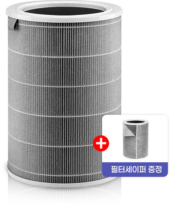 환경필터 샤오미 미에어 공기청정기 호환 필터 + 필터세이퍼, 1개, 미에어 (그레이)