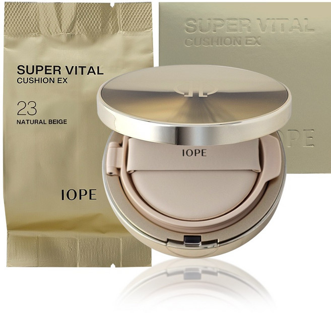 아이오페 슈퍼바이탈 쿠션 EX 16g 리필세트 23호 커버력좋은쿠션, 내추럴베이지, 1개