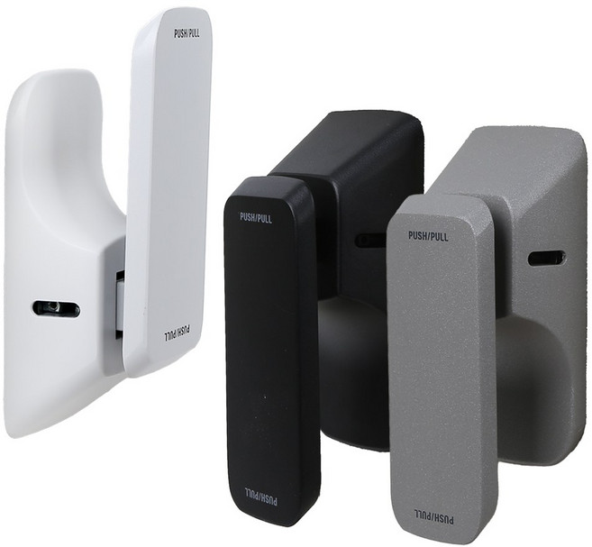 (락이록이) 푸시풀 PPL-1701 엔젤금속 목문레버 방문 욕실문손잡이, 2개, 그레이