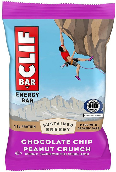 CLIF BAR - 에너지 단백질 바 초콜릿 칩 땅콩 크런치 유기농 귀리로 제작 GMO 프리 (), 1