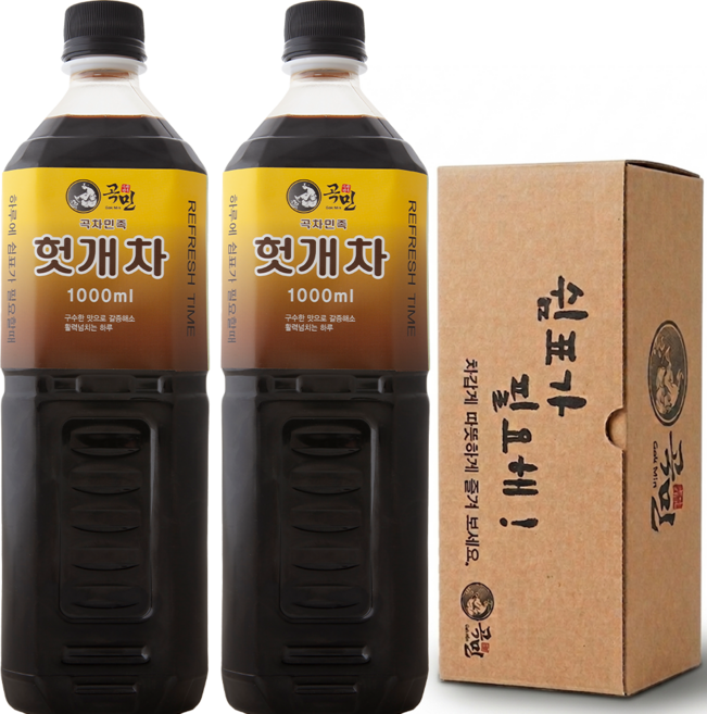 곡차민족 1000ml 헛개차 농축액 헛개수 물에 타먹는 식당등 서비스업체, 2개, 1L