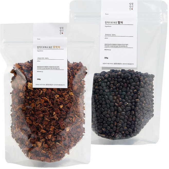 방앗간청년 매일 압력으로 볶은 호박차 팥차 세트, 1세트, 500g, 1개입