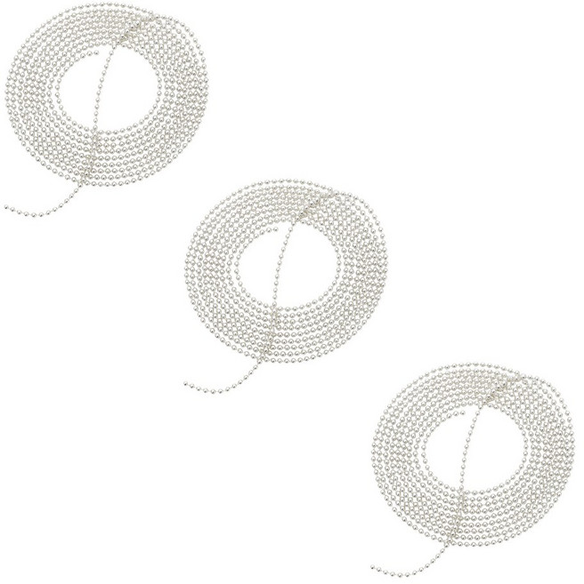 아리코 네일아트 볼줄 체인 파츠 1mm x 90cm, 실버, 3개