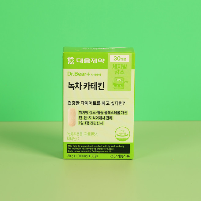 대웅제약 녹차카테킨 30일분, 2개, 30정