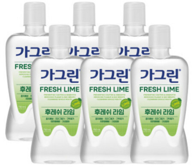 스타배송동아제약 가그린 후레쉬 라임 750ml x 12개 / 구강청결제 가글