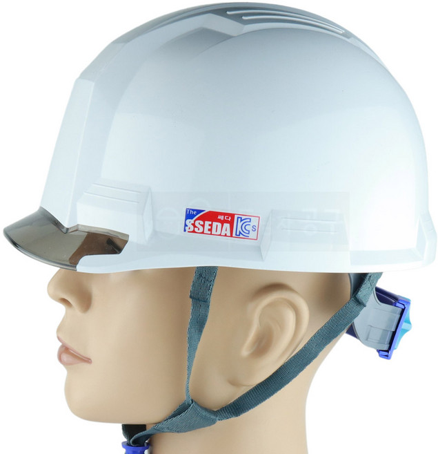 쎄다 반투명 흑창 ABE등급 안전모, 백색, 1개