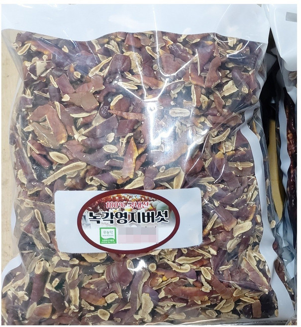 건 녹각 영지 버섯 슬라이스( 잘린것) 100g 30 + 사은품 국내산 건조 말린 녹각 영지 버섯 차 물 베타글루칸 스트레스 힘 기력 활력 먹는법, 1개