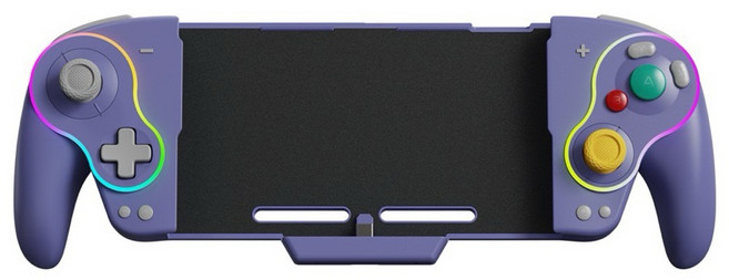 LinYuvo NS Switch OLED 復古造型直插式手把 搖桿 機械按鍵, 1個, 紫色