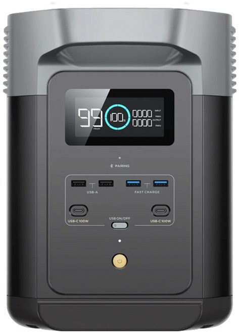 에코플로우 파워뱅크 델타2 인산철 캠핑배터리 (시거잭 전용가방 파우치 충전케이블 포함), 1개