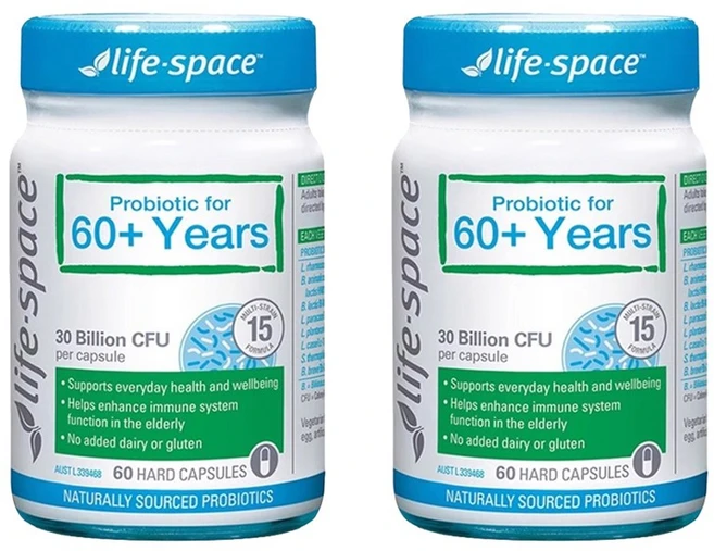 라이프스페이스 프로바이오틱 포 60+ 이어스 하드 캡슐, 2개, 60정 - 쿠팡