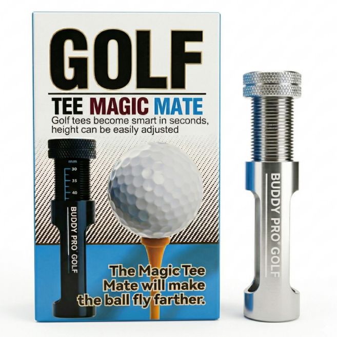 버디프로 높이조절 골프티 골프 티꽂이, 1개, 실버