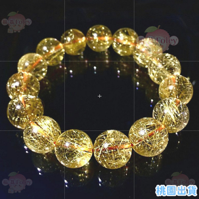 金髮晶手鏈 髮絲金髮晶手串