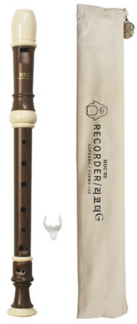 HDC영창 소프라노 저먼식 우드 리코더 YSRWG-140 + 패브릭 가방, 혼합 색상, 1개