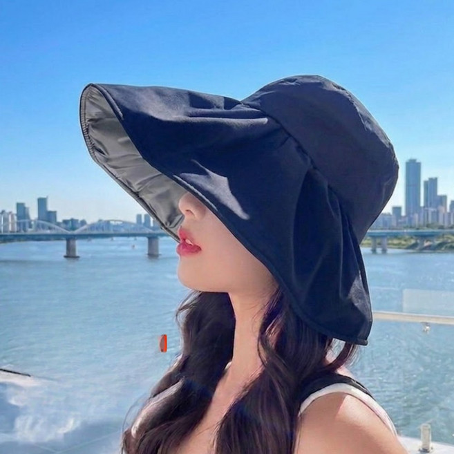 [디데잇] 암막 UV자외선차단 와이드썬햇 뒷트임 봄 여름 모자