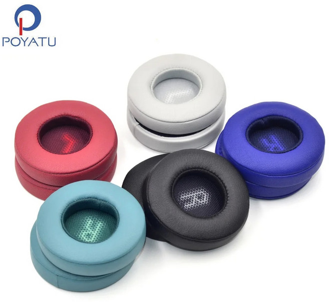 POYATU 가죽 이어 패드 JBL E35 E45bt E 45 이어패드 헤드폰 이어 패드 쿠션 커버 교체 귀마개, 1.earpads 2pcs d