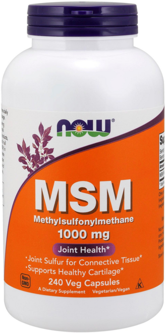 NOW Foods MSM素食膠囊 1000mg, 240顆, 1罐
