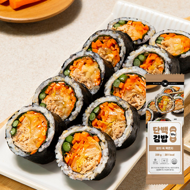 똑똑한식단 참치 묵은지 현미곤약 3분 단백김밥, 3개, 220g