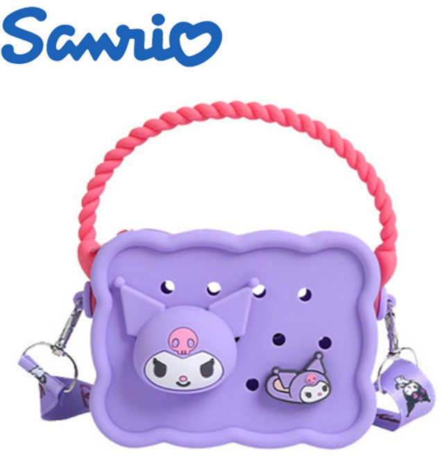 안전한 실리콘 재질의 쿠로미 크로스백 겸용 토트백